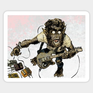 Wolf Man Rock Sticker